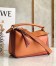 Loewe Puzzle Small Bag In Multicolour Orange Calfskin