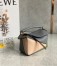Loewe Puzzle Mini Bag In Asphalt Grey/Nude/Green Calfskin