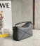 Loewe Puzzle Mini Bag In Asphalt Grey Grained Calfskin