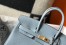 Hermes Birkin 25 Bag In Blue Lin Clemence Leather with GHW