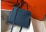 Hermes Kelly 28cm Retourne Bag in Blue Agate Clemence Leather GHW
