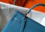 Hermes Kelly 25cm Retourne Bag in Blue Jean Clemence Leather PHW
