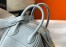 Hermes Lindy Mini Bag In Blue Lin Clemence Leather GHW
