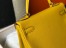 Hermes Kelly 25cm Retourne Bag in Jaune Ambre Clemence Leather GHW