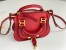 Chloe Marcie Mini Double Carry Bag in Red Grained Leather