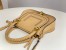 Chloe Marcie Small Double Carry Bag in Beige Grained Leather