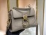 Chloe Mini Tess Day Bag In Grey Grained Leather