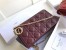 Dior Lady Dior Chain Pouch In Bordeaux Cannage Lambskin