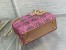 Dior Lady Dior Mini Chain Bag in Satin with Pink Resin Pearl Embroidery
