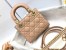 Dior Lady Dior Mini Chain Bag with Chain in Nude Patent Calfskin