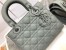 Dior Small Lady Dior My ABCDior Bag In Grey Ultramatte Calfskin