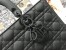 Dior Lady Dior Large Bag In Black Ultramatte Cannage Calfskin
