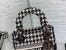 Dior Lady D-Lite Mini Bag In Black and White Houndstooth Embroidery