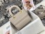 Dior Lady D-Lite Medium Bag In Pink & White Houndstooth Embroidery