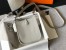 Hermes Evelyne III Mini Bag In Pearl Grey Clemence Leather