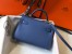 Hermes Kelly Mini II Sellier Bag In Blue Agate Epsom Leather