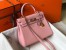 Hermes Kelly 25cm Retourne Bag in Pink Clemence Leather GHW