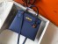 Hermes Kelly 28cm Sellier Bag in Blue Agate Epsom Calfskin GHW