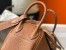 Hermes Lindy Mini Bag In Gold Clemence Leather GHW