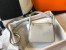 Hermes Lindy Mini Bag In Pearl Grey Clemence Leather GHW