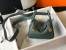 Hermes Lindy Mini Bag In Vert Amande Clemence Leather GHW