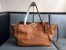 Valentino Rockstud Medium Tote In Brown Grained Leather
