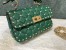 Valentino Rockstud Spike Small Bag In Green Nappa Lambskin
