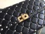 Valentino Rockstud Spike Crossbody Clutch Bag In Black Lambskin