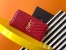 Saint Laurent Cassandre Zip Around Wallet in Red Matelasse Leather