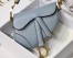 Dior Saddle Micro Bag In Cloud Blue Goatskin