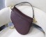 Dior Saddle Bag In Amaranth Grained Calfskin