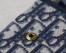 Dior Saddle Chain Wallet In Blue Oblique Jacquard