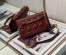 Dior Caro Belt Pouch with Chain In Bordeaux Calfskin