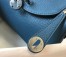Hermes Lindy Mini Bag In Blue Agate Clemence Leather PHW