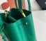 Prada Double Mini Bag In Green Saffiano Leather