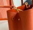 Prada Double Mini Bag In Orange Saffiano Leather