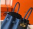 Hermes Birkin 30 Bag in Blue Agate Clemence Leather with GHW