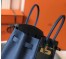 Hermes Birkin 35 Bag in Blue Agate Clemence Leather with GHW