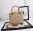Dior Lady Dior Medium Bag in Beige Lambskin with Enamel Charm