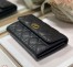 Dior Caro Continental Wallet In Black Cannage Calfskin