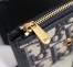 Dior 30 Montaigne Lotus Wallet In Blue Oblique Jacquard