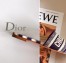 Dior Dway Slides In Navy Blue D-Stripes Embroidered Cotton