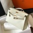 Hermes Kelly Pochette Clutch Bag In Craie Epsom Leather