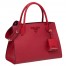 Prada Monochrome Medium Bag In Red Saffiano Leather