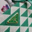 Prada Symbole Small Bag In Green/White Jacquard Fabric