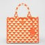 Prada Symbole Small Bag In Orange/White Jacquard Fabric