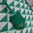 Prada Symbole Large Bag In Green/White Jacquard Fabric