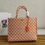 Prada Symbole Large Bag In Orange/White Jacquard Fabric