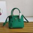 Prada Mini Galleria Bag In Green Saffiano Leather