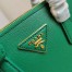 Prada Mini Galleria Bag In Green Saffiano Leather